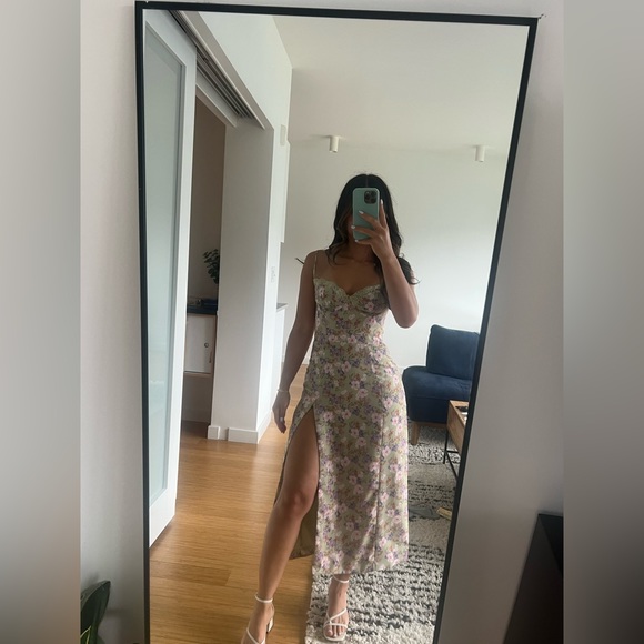 Corset Crepe Midi Sundress - Picture 3 of 4